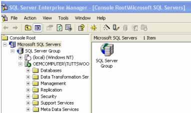 SQL Server Enterprise Manager (Client)